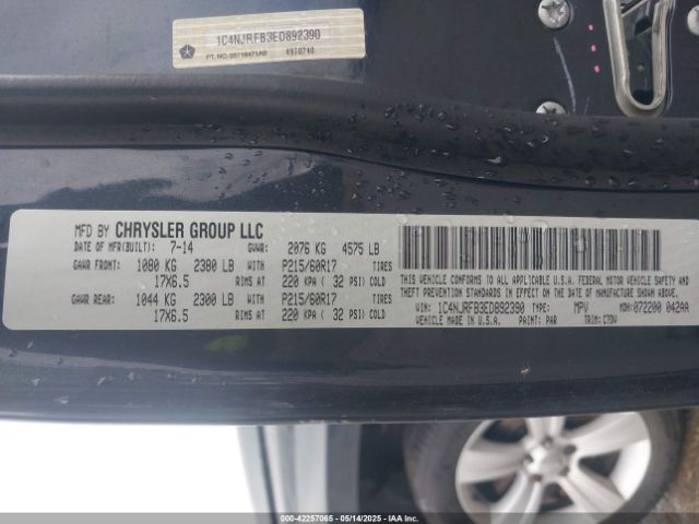 1C4NJRFB3ED892390 Jeep Patriot Latitude