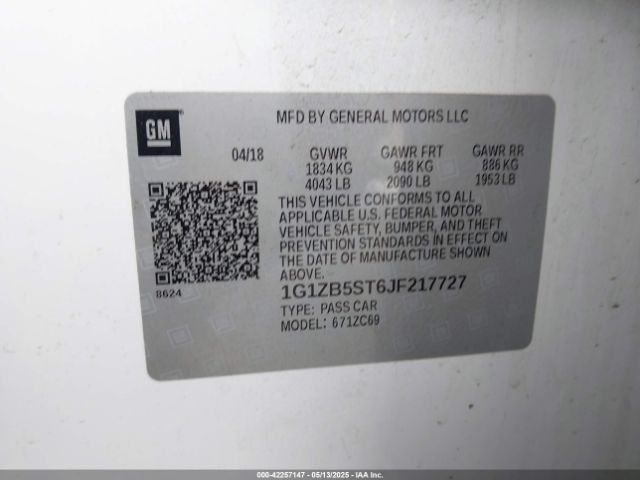 1G1ZB5ST6JF217727 Chevrolet Malibu 1ls