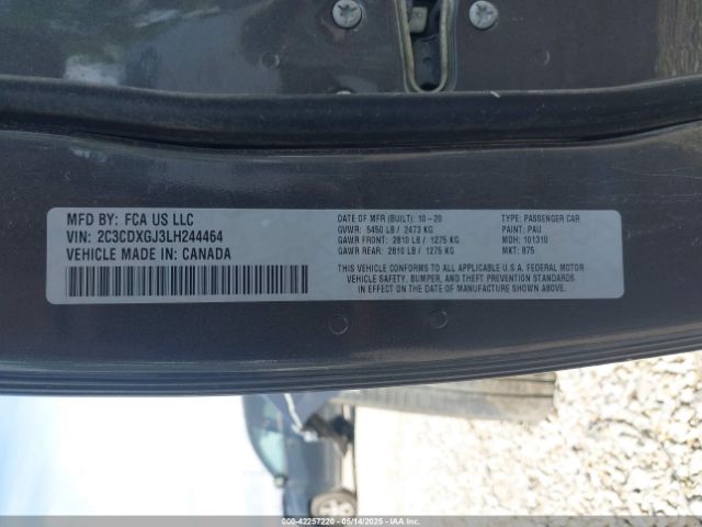 2C3CDXGJ3LH244464 Dodge Charger Scat Pack Rwd