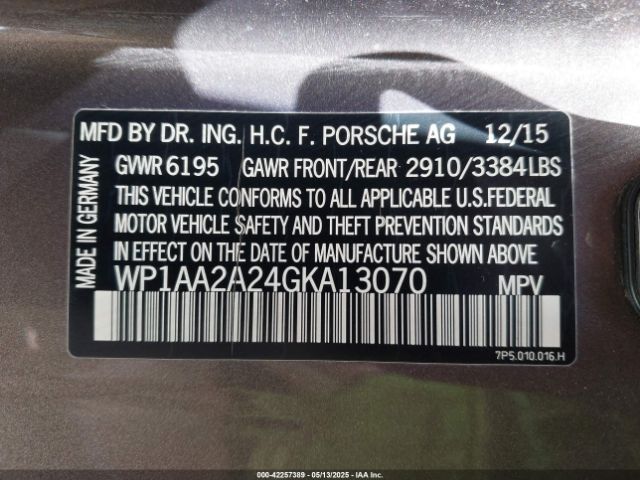 2016 PORSCHE CAYENNE WP1AA2A24GKA13070 Photo 8