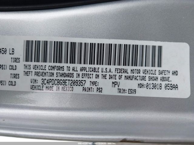3C4PDCBG9ET209357 Dodge Journey Sxt