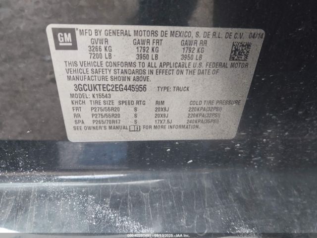 3GCUKTEC2EG445956 Chevrolet Silverado 1500 High Country