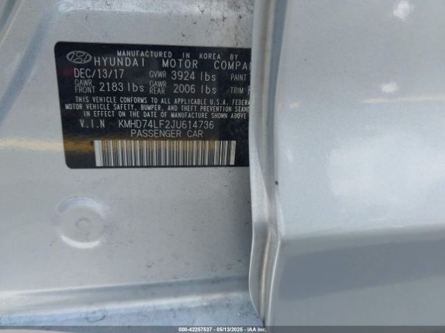 2018 HYUNDAI ELANTRA KMHD74LF2JU614736 Photo 8