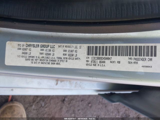 2013 CHRYSLER 200 1C3CCBBB9DN500847 Photo 8