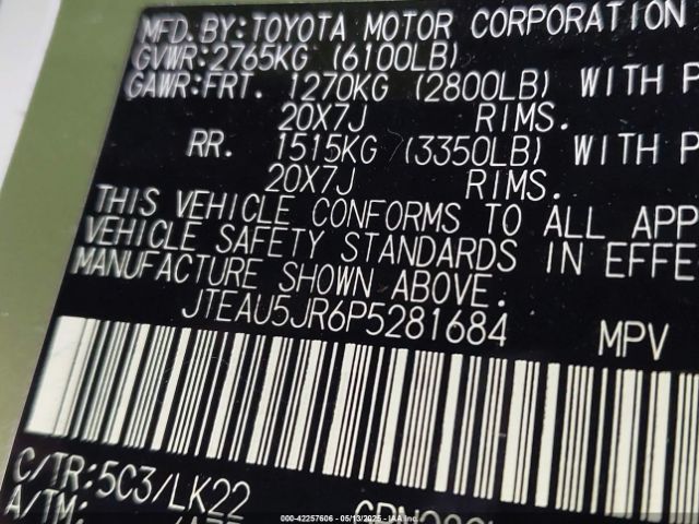 2023 TOYOTA 4RUNNER JTEAU5JR6P5281684 Photo 8