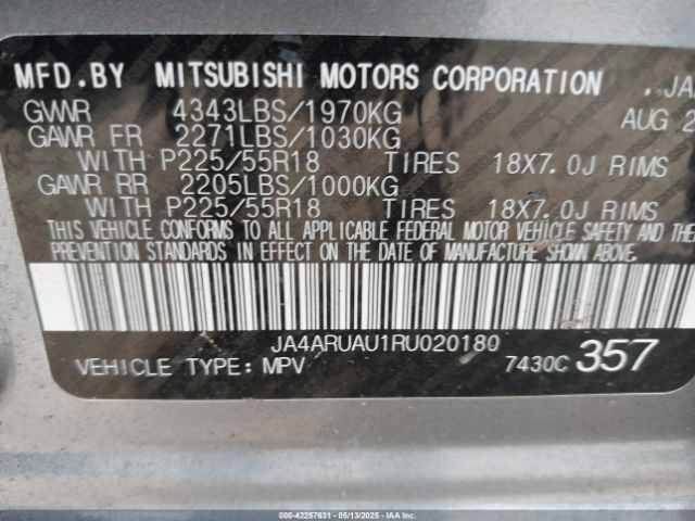 2024 MITSUBISHI OUTLANDER SPORT JA4ARUAU1RU020180 Photo 8