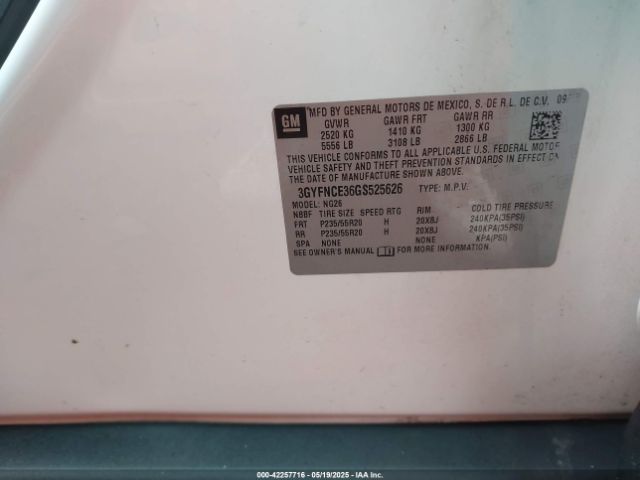 2016 CADILLAC SRX 3GYFNCE36GS525626 Photo 8