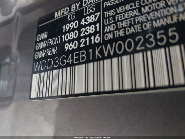 2019 MERCEDES-BENZ A 220 WDD3G4EB1KW002355 Photo 8
