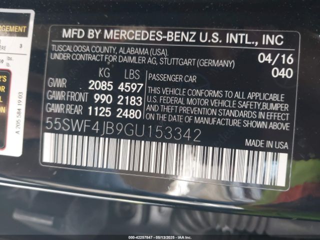 2016 MERCEDES-BENZ C 300 55SWF4JB9GU153342 Photo 8