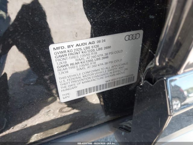 2024 AUDI Q3 WA1EECF33R1160319 Photo 8