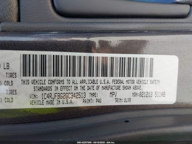 1C4RJFBG2GC342513 Jeep Grand Cherokee Limited