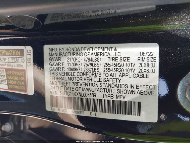 2022 ACURA RDX 5J8TC1H6XNL006589 Photo 8