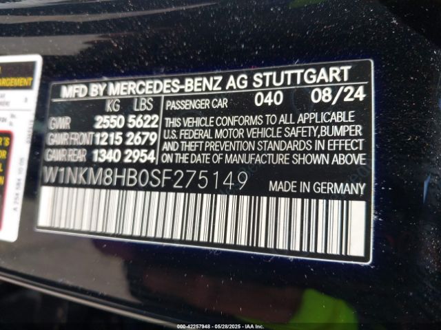 W1NKM8HB0SF275149 Mercedes-Benz Amg Glc 43 4matic