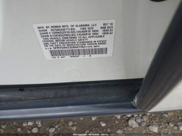 5FRYD4H23GB047263 Acura j35y5