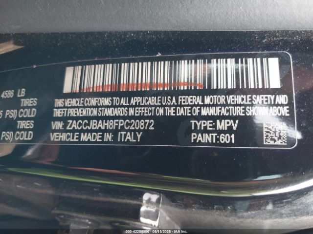 ZACCJBAH8FPC20872 Jeep Renegade Sport
