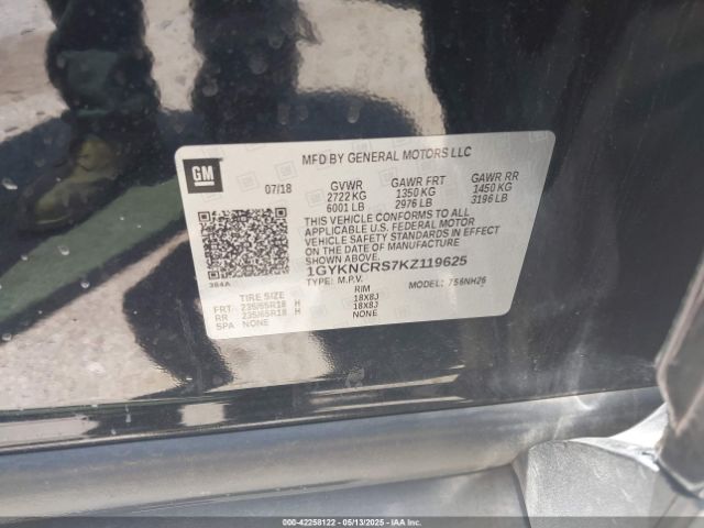 2019 CADILLAC XT5 1GYKNCRS7KZ119625 Photo 8