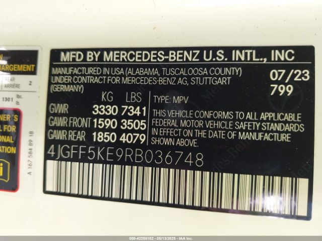 2024 MERCEDES-BENZ GLS 450 4JGFF5KE9RB036748 Photo 8