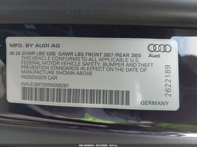 2024 AUDI A6 WAUE3BF25RN058281 Photo 8