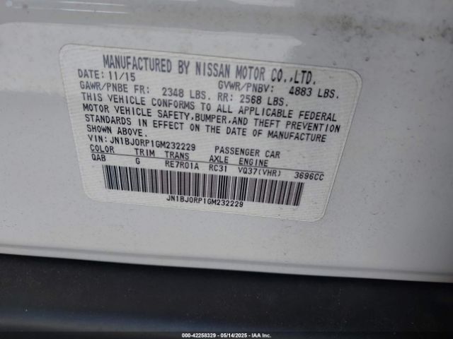 JN1BJ0RP1GM232229 Infiniti QX50