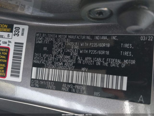 2022 TOYOTA SIENNA 5TDDSKFC6NS057817 Photo 8