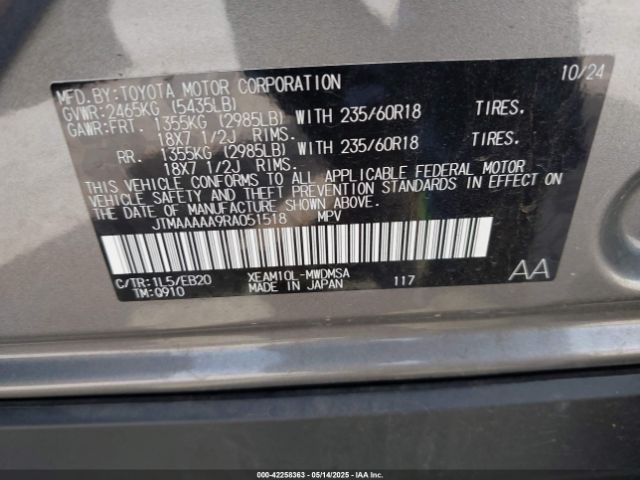 JTMAAAAA9RA051518 Toyota BZ4X XLE