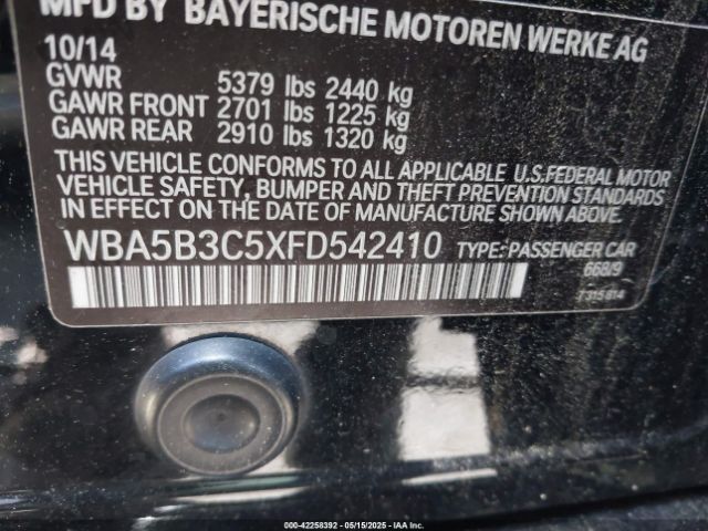 2015 BMW 535I WBA5B3C5XFD542410 Photo 8