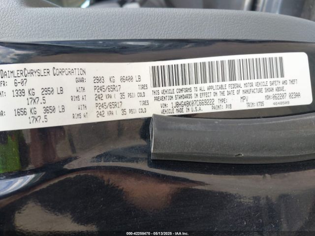 2007 JEEP COMMANDER 1J8HG48K07C669222 Photo 8
