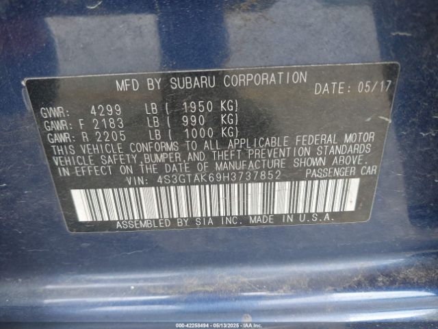 4S3GTAK69H3737852 Subaru Impreza 2.0i Sport
