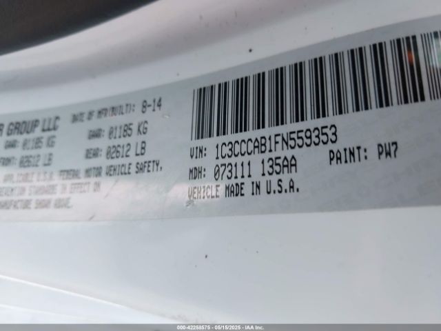2015 CHRYSLER 200 1C3CCCAB1FN559353 Photo 8