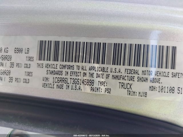 1C6RR6LT3GS145898 RAM 1500 Big Horn