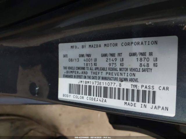 JM1BM1V73E1107778 Mazda Mazda3 I Touring