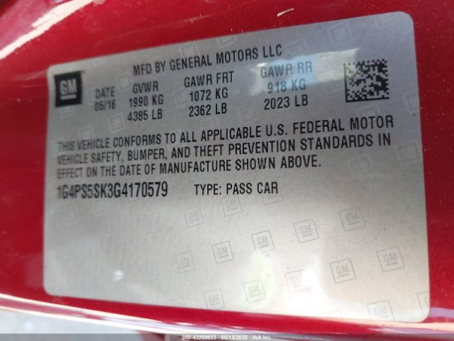 1G4PS5SK3G4170579 Buick Verano Leather Group
