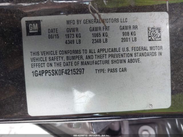 1G4PP5SK0F4215297 Buick Verano