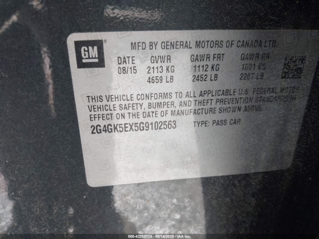 2G4GK5EX5G9102563 Buick Regal Turbo