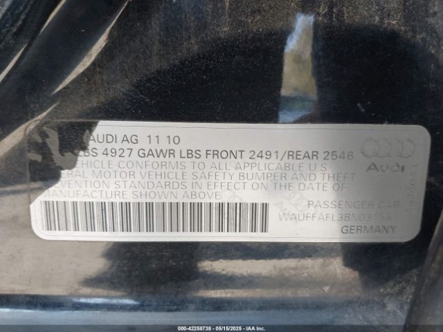 2011 AUDI A4 WAUFFAFL3BN031567 Photo 8