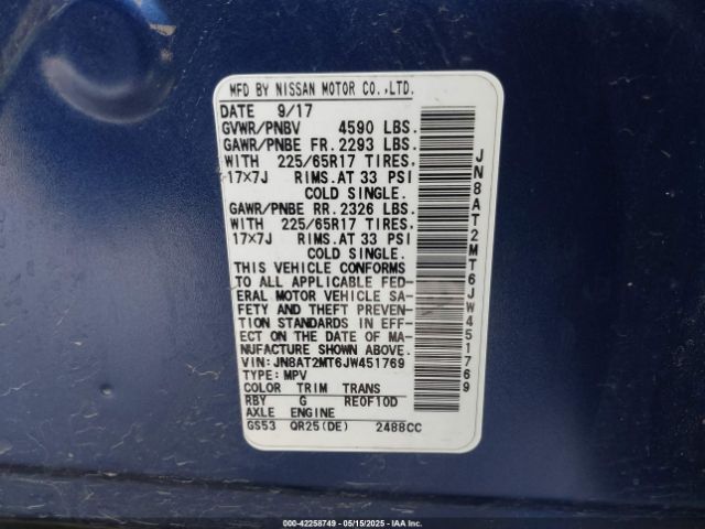 2018 NISSAN ROGUE JN8AT2MT6JW451769 Photo 8