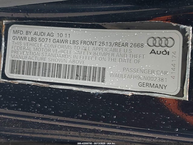 2012 AUDI A5 WAULFAFH9CN002381 Photo 8
