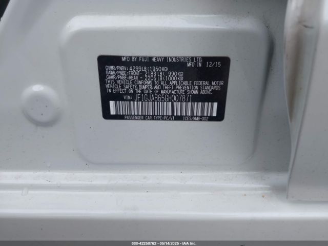 JF1GJAB65GH007871 Subaru Impreza 2.0i Premium