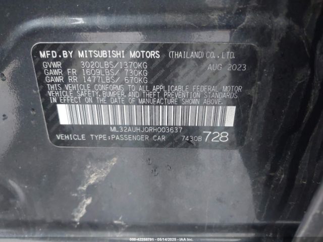 2024 MITSUBISHI MIRAGE ML32AUHJ0RH003637 Photo 8