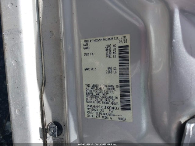 1N4AA6AP2JC380402 Nissan 2018