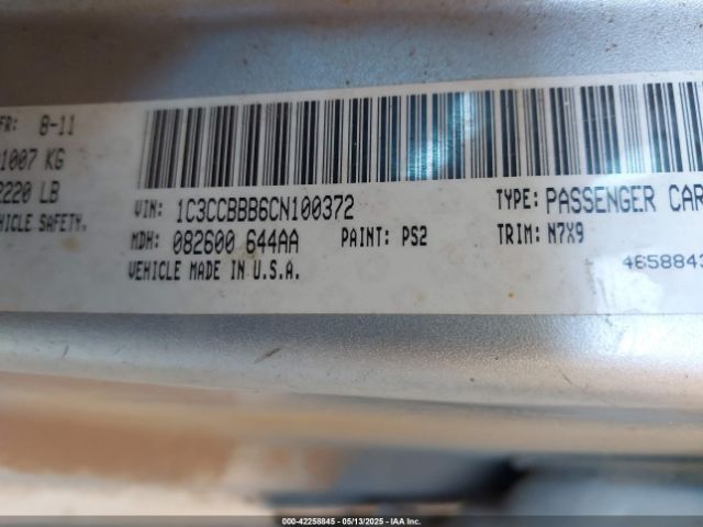 2012 CHRYSLER 200 1C3CCBBB6CN100372 Photo 8