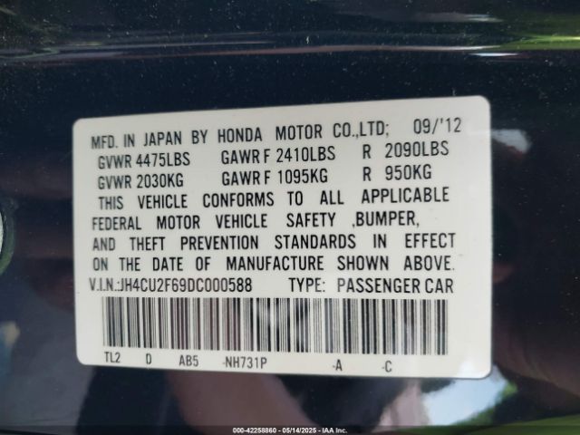 2013 ACURA TSX JH4CU2F69DC000588 Photo 8