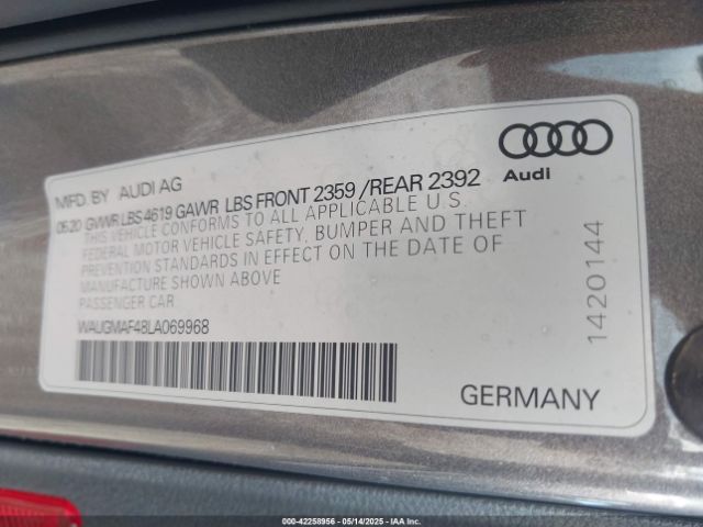 2020 AUDI A4 WAUGMAF48LA069968 Photo 8