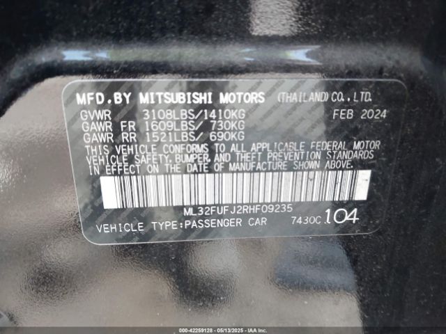2024 MITSUBISHI MIRAGE G4 ML32FUFJ2RHF09235 Photo 8