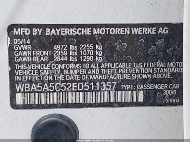 WBA5A5C52ED511357 BMW 528I