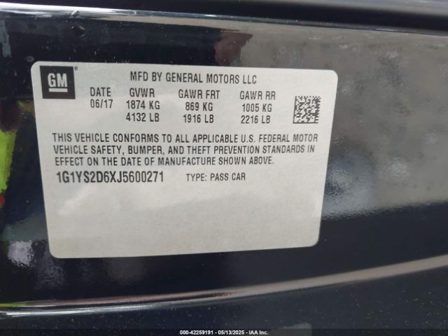 2018 CHEVROLET CORVETTE 1G1YS2D6XJ5600271 Photo 8