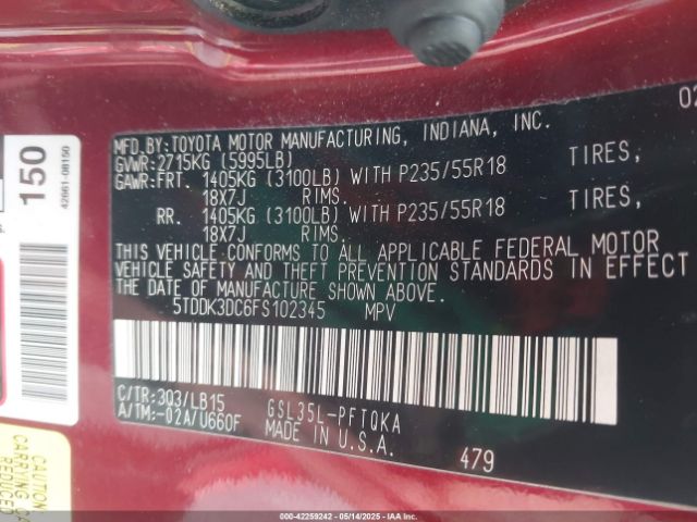 2015 TOYOTA SIENNA 5TDDK3DC6FS102345 Photo 8
