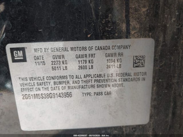 2G61M5S38G9143956 Cadillac Xts Luxury Collection