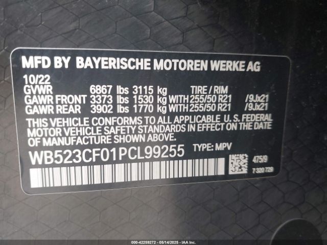 2023 BMW IX WB523CF01PCL99255 Photo 8
