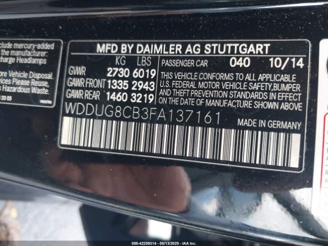 WDDUG8CB3FA137161 Mercedes-Benz S 550